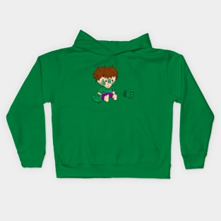 Grumpy Green Kid Kids Hoodie